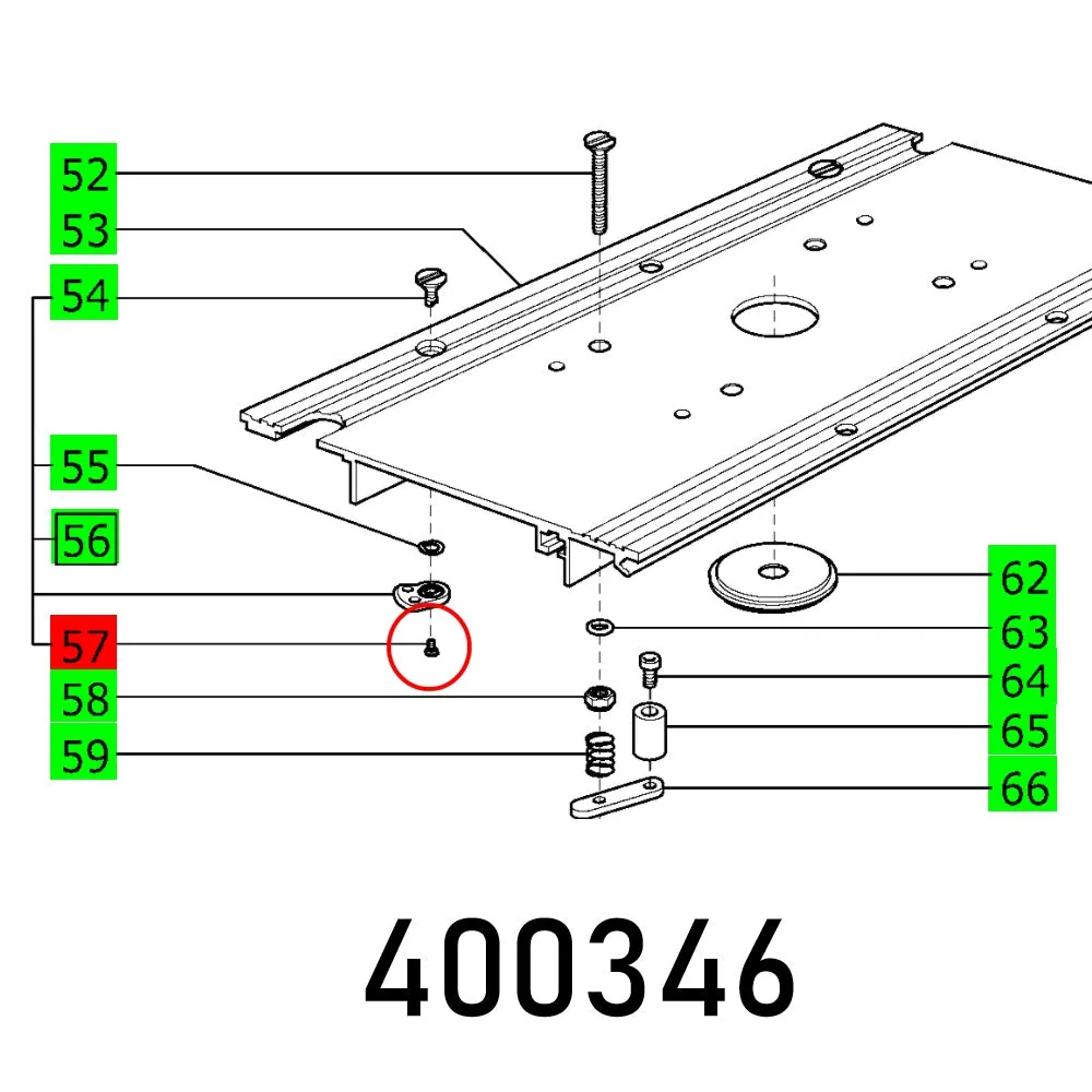 Festool, Countersink Din 965-M4X6-4.8, FES400346