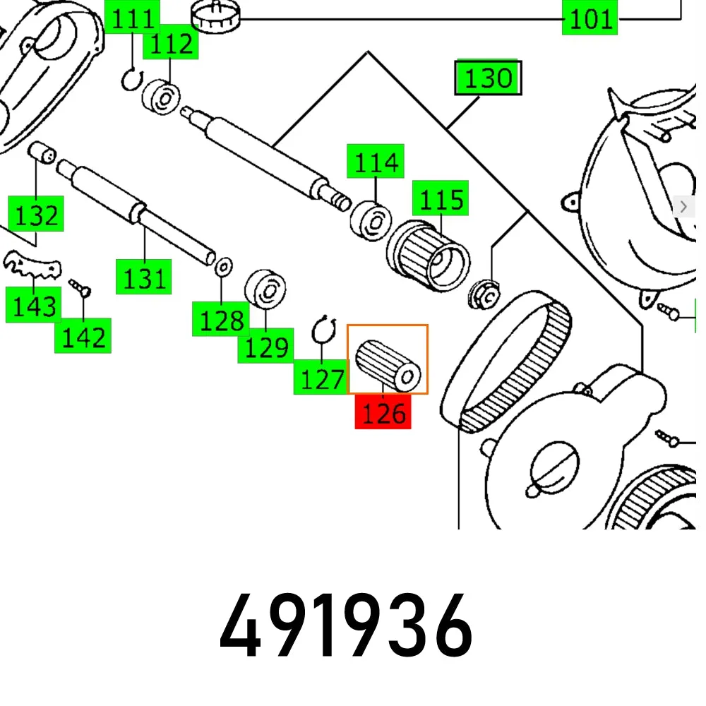 Festool, Gear Wheel 3 Cs 70 Eb Z=18, FES491936