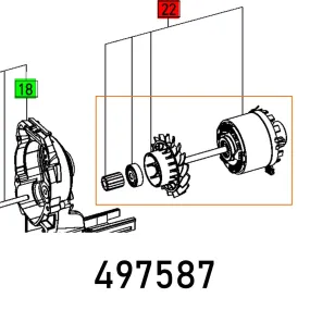 FESTOOL MOTOR EC30-7-B 14,4VA FES497587