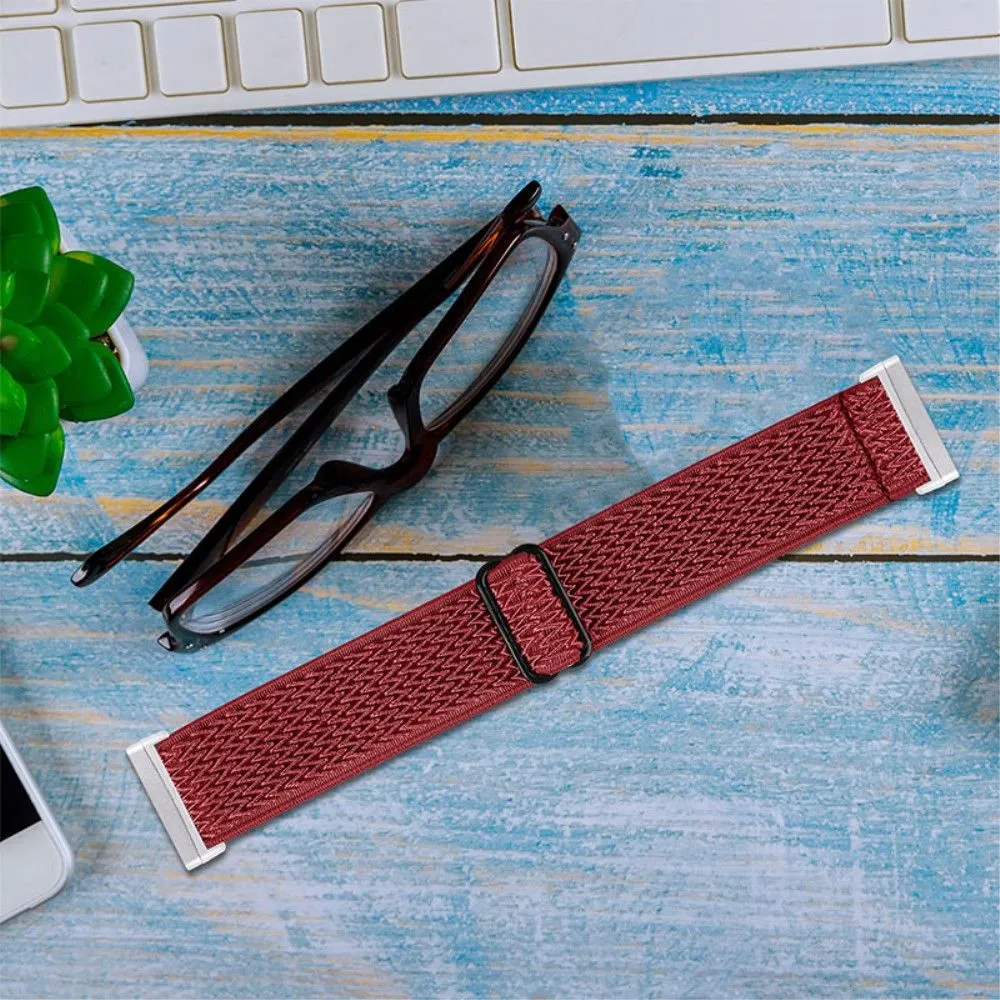 Fitbit Sense / Versa 3 elastic watch strap with adjustable buckle - Red