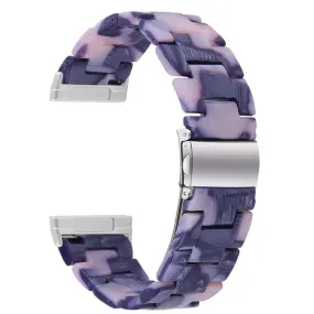 Fitbit Sense / Versa 3 resin bead watch strap - Black / Pink