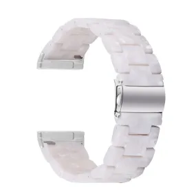 Fitbit Sense / Versa 3 resin bear watch strap - Pearl White