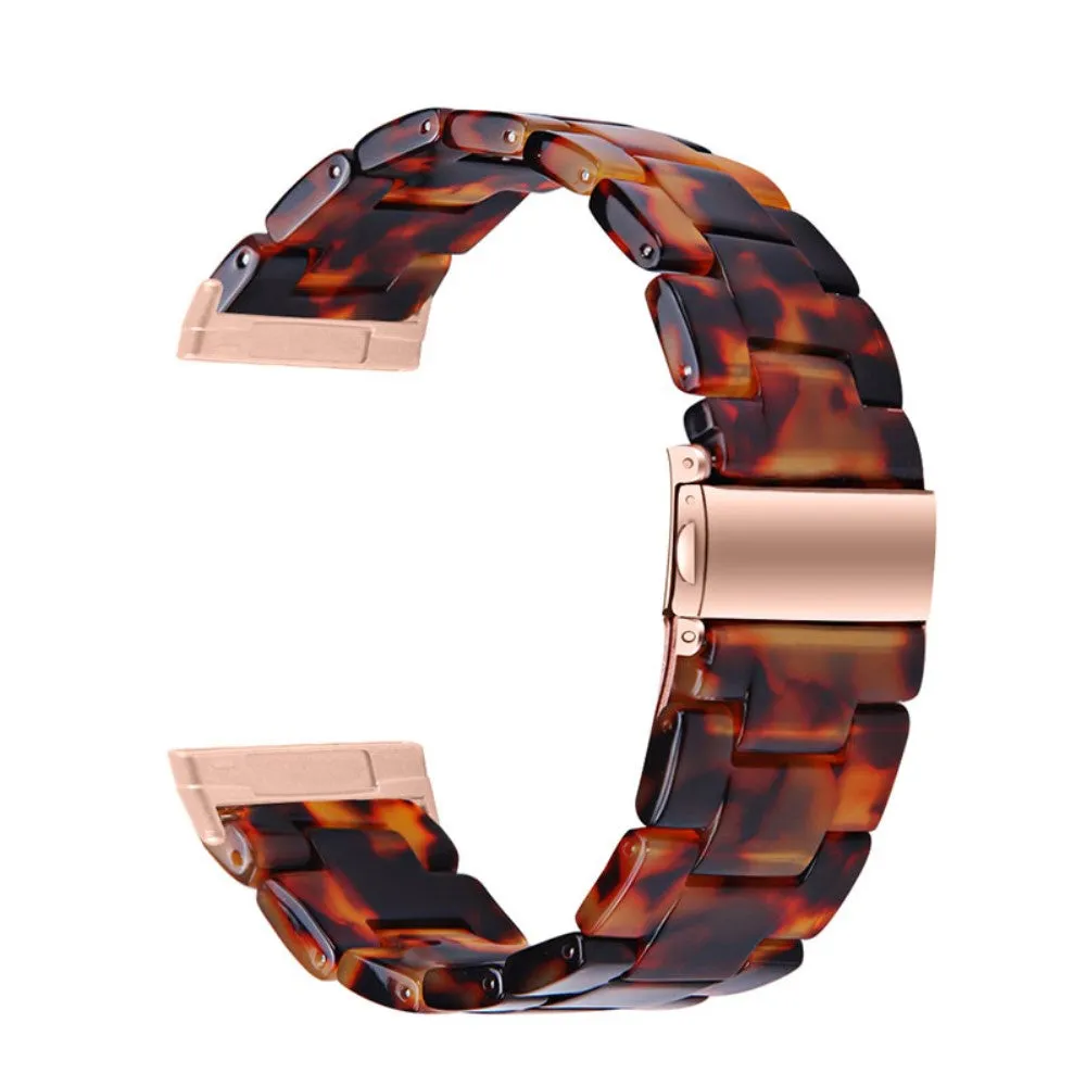 Fitbit Sense / Versa 3 resin bear watch strap - Tortoiseshell Color