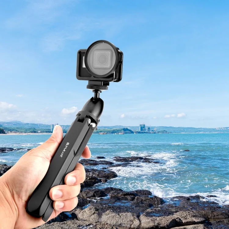 For DJI Osmo Pocket 3 / Insta360 X4 PULUZ Aluminum Alloy Metal Tripod (Black)