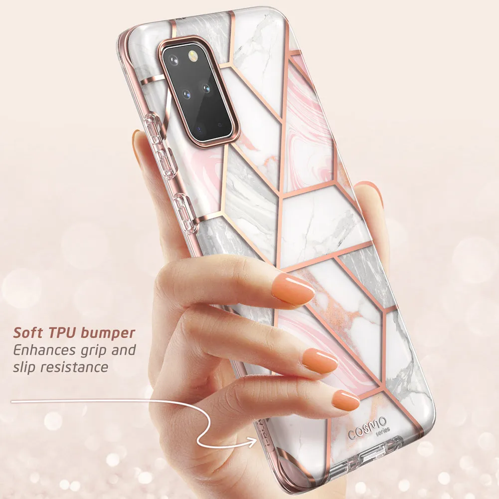 Galaxy S20 Plus Cosmo Case (with Screen Protector)(open box) - Marble Pink