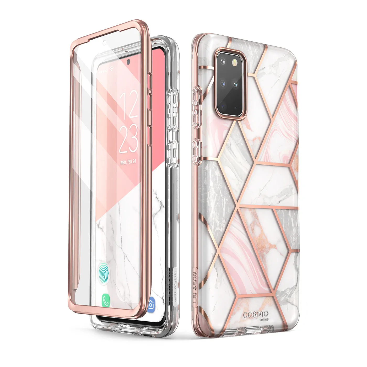 Galaxy S20 Plus Cosmo Case (with Screen Protector)(open box) - Marble Pink