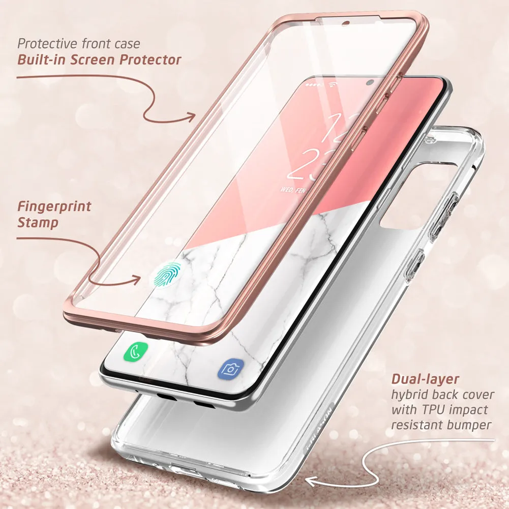 Galaxy S20 Plus Cosmo Case (with Screen Protector)(open box) - Marble Pink