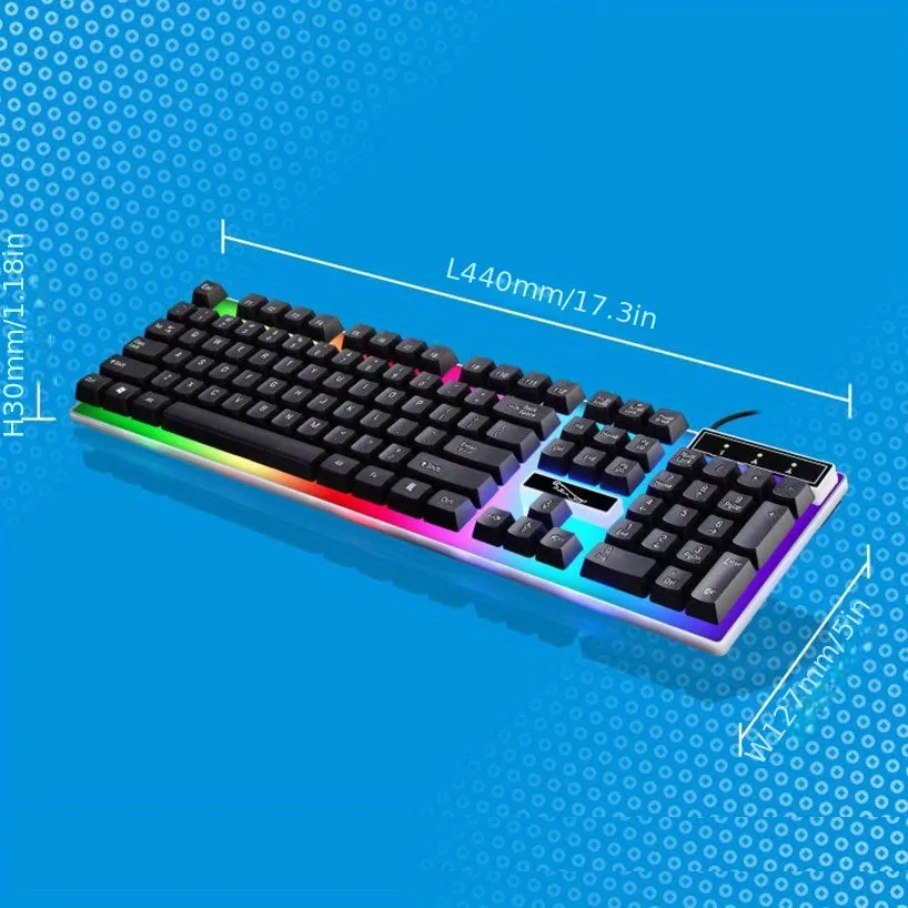 Gaming Keyboard USB Wired For PC Computer-Mouse