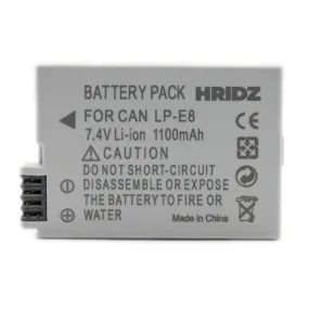 Hridz LP-E8 Battery for Canon EOS 550D 600D 650D 700D 750D DSLR Cameras