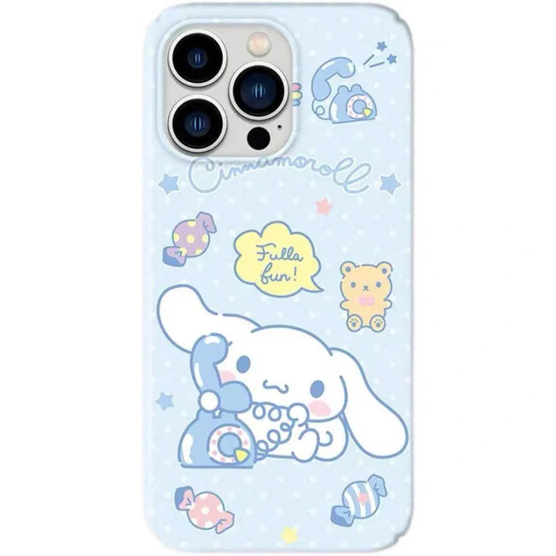 Japanese Cartoon CN with Telephone Blue iPhone Case 7 8 PLUS SE2 XS XR X 11 12 13 14 15 Pro Promax 12mini 13mini