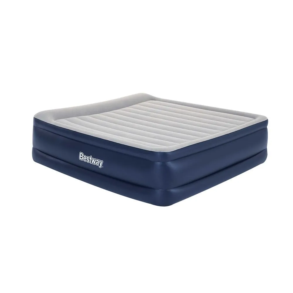 King Air Bed Inflatable Mattress Sleeping Mat Battery Built-in Pump