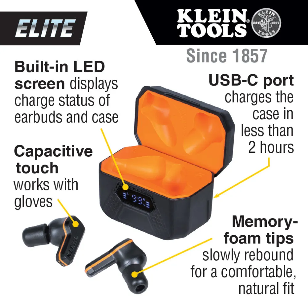 Klein AESEB2 ELITE Bluetooth Jobsite Earbuds