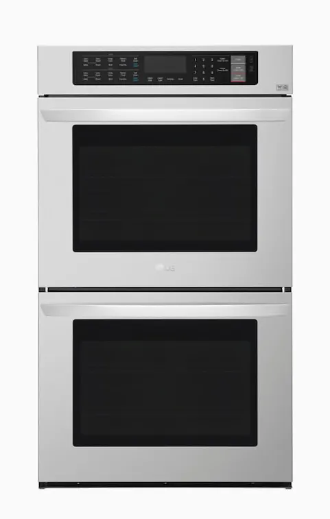 LG EasyClean 30-in Self-Cleaning Single-Fan European Element Double Electric Wall Oven (Stainless Steel)