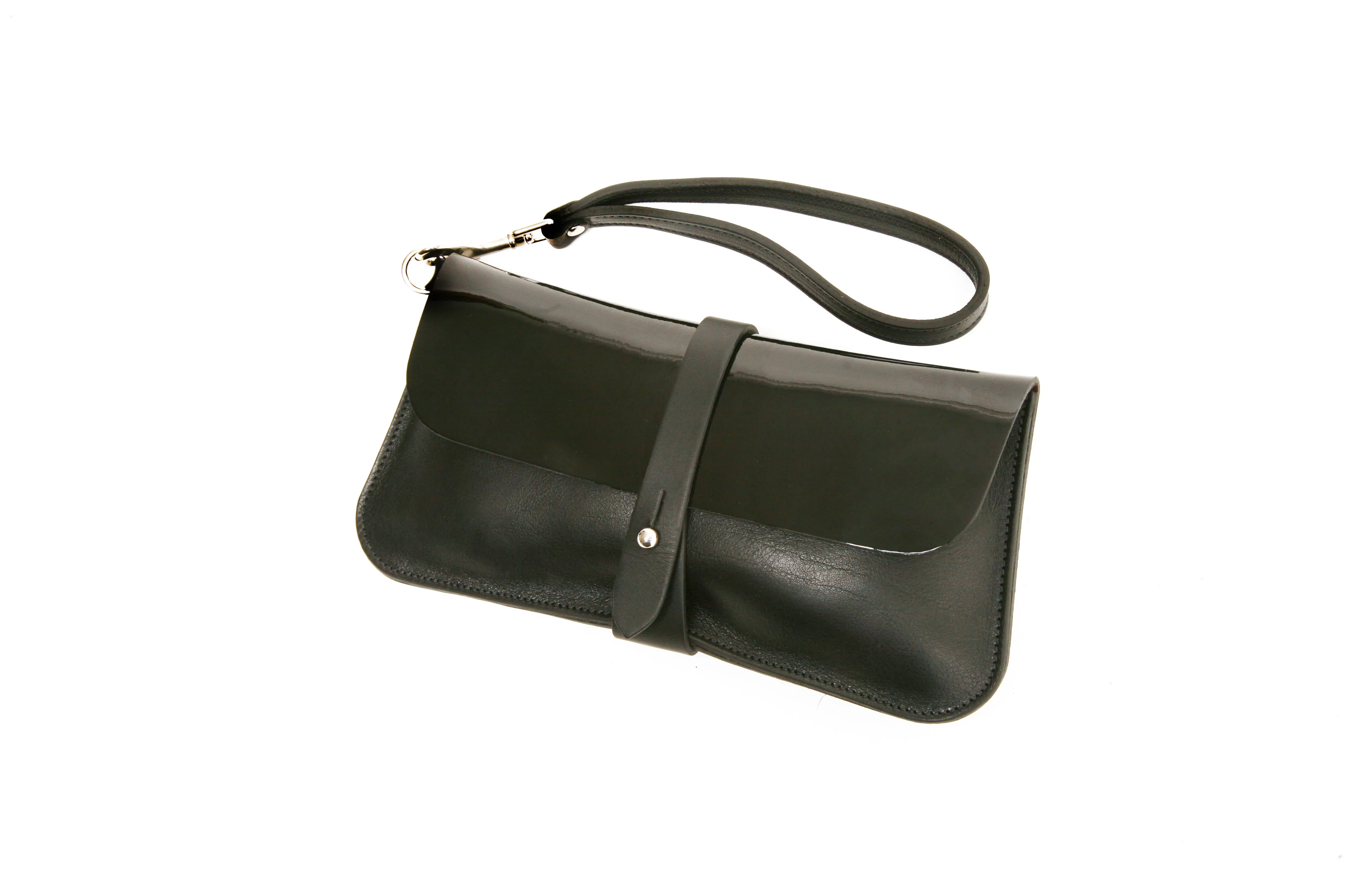 LILY clutch wallet black patent