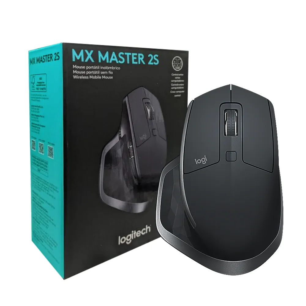 Logitech MX Master 2S Advanced 2.4GHz Wireless USB Bluetooth Mouse with 4000 DPI, Unified Receiver