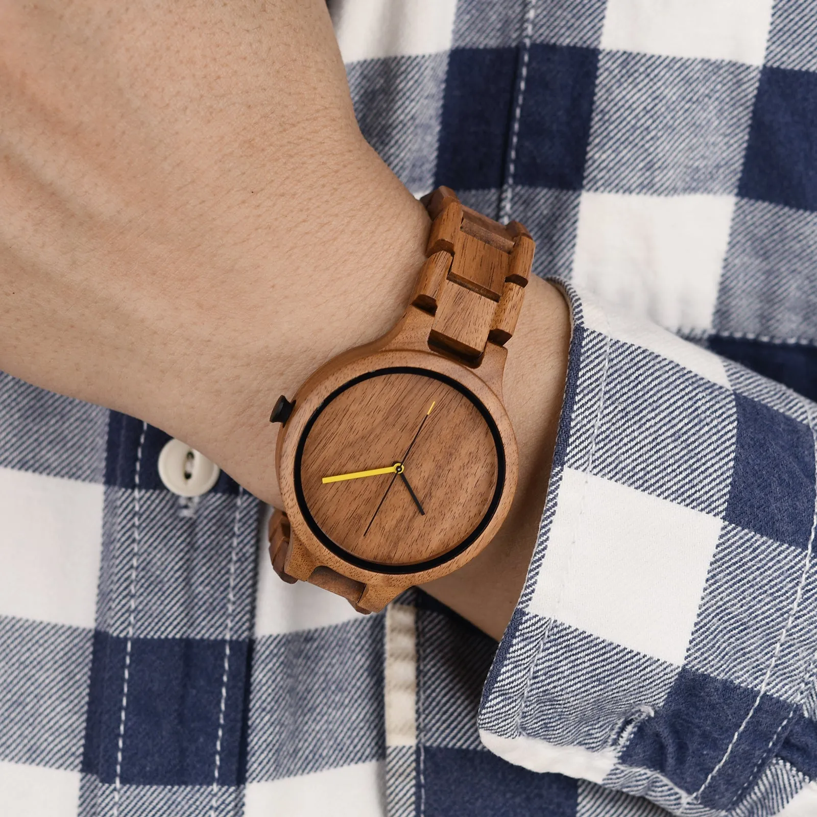 Maria - Teak Minimal Watch