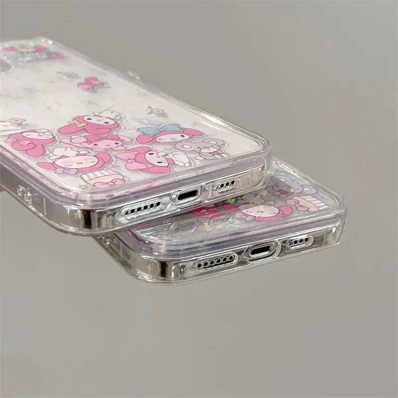 Melo Sparkly Quicksand iPhone Case