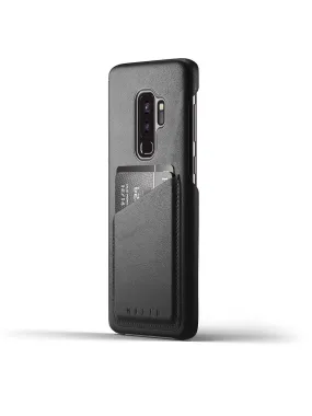 Mujjo Full Leather Wallet Case for Galaxy S9 Plus Black