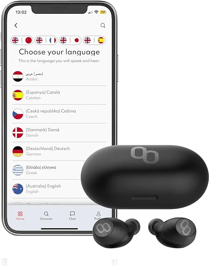 Mymanu CLIK S Translation Earbuds Black