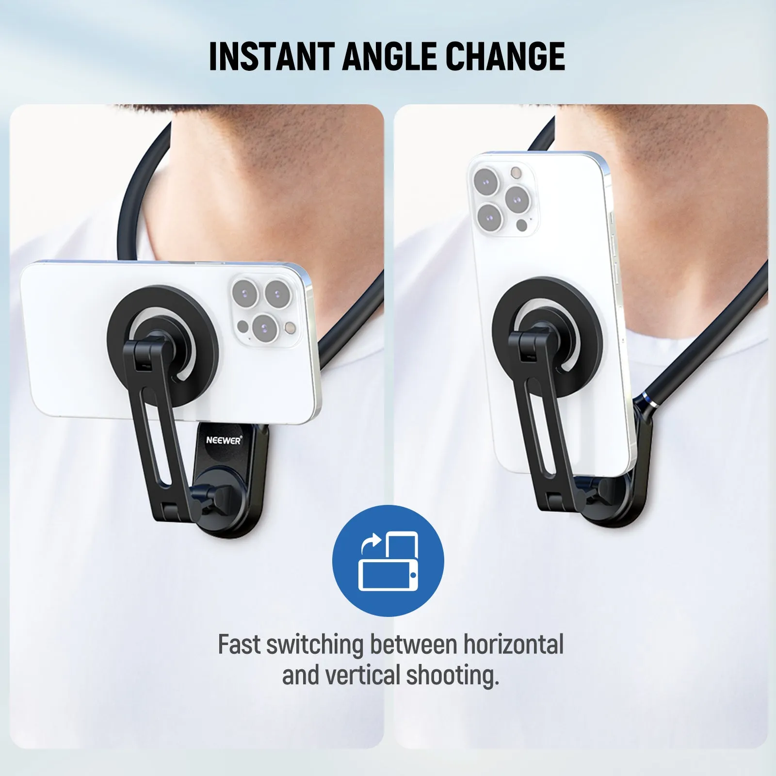 NEEWER GP26 Magnetic Neck Holder for Action Camera Phone