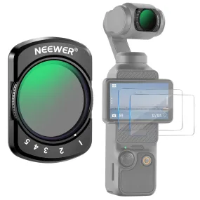 NEEWER Magnetic 1-5 Limited Stops Variable ND2-32 Filter for DJI Osmo Pocket 3