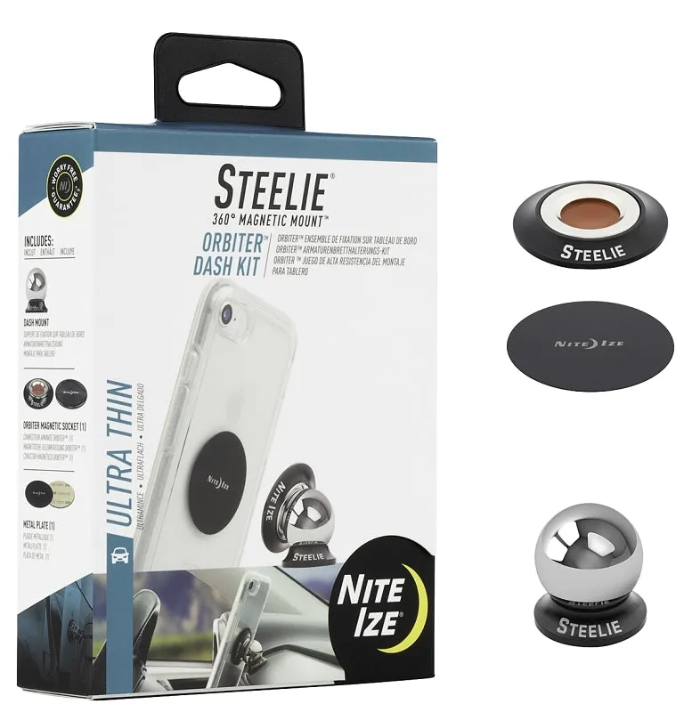 Nite Ize Orbiter STODK-01-R8 Dash-Mount Kit, Black/Silver :CD: QUANTITY: 1