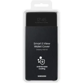 Official Samsung Galaxy A32 Smart Wallet Cover - 5G Smart S View - Black