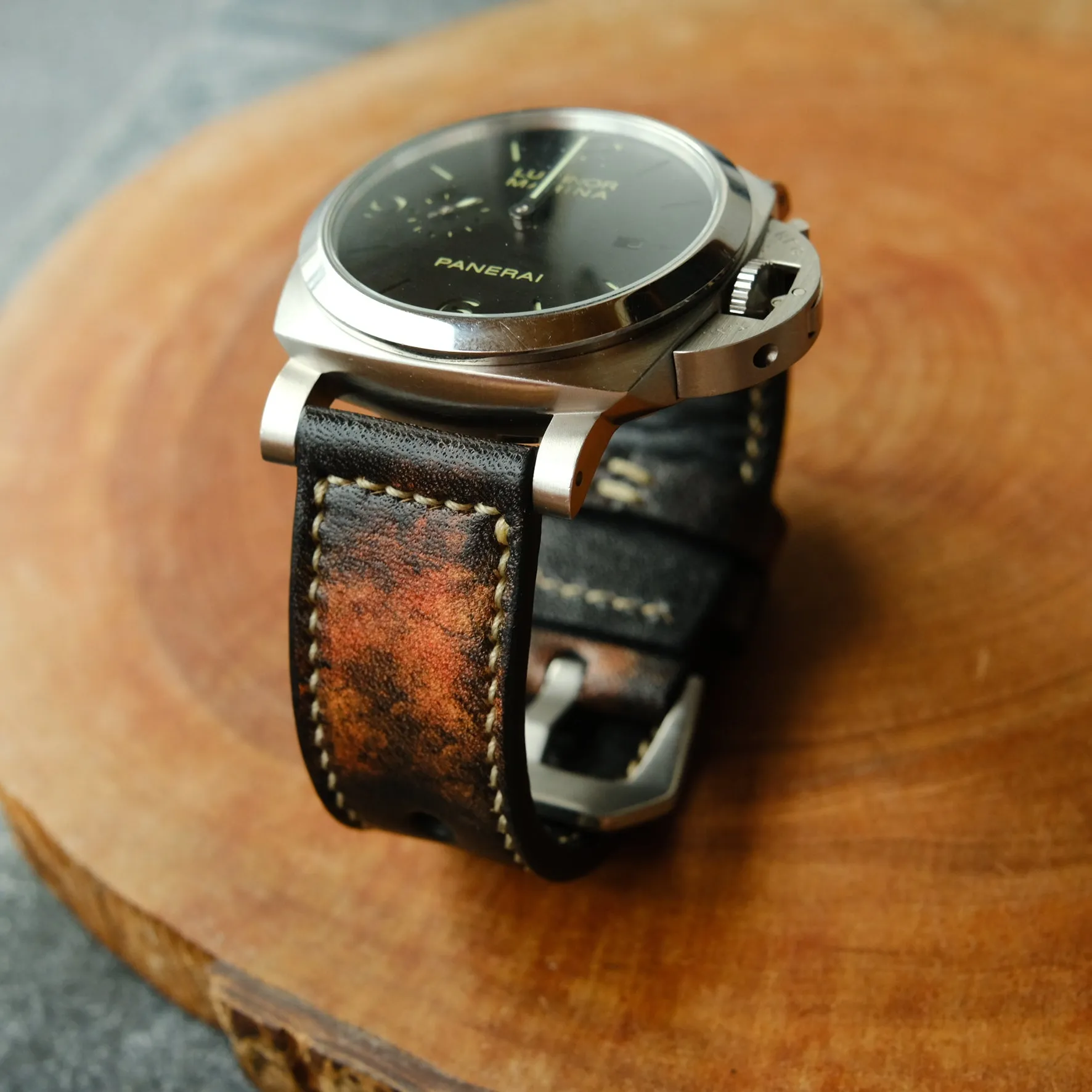 Panerai strap For Officine Panerai Luminor Marina Radiomir PAM 22mm 24mm 26mm Band Handmade Leather Straps