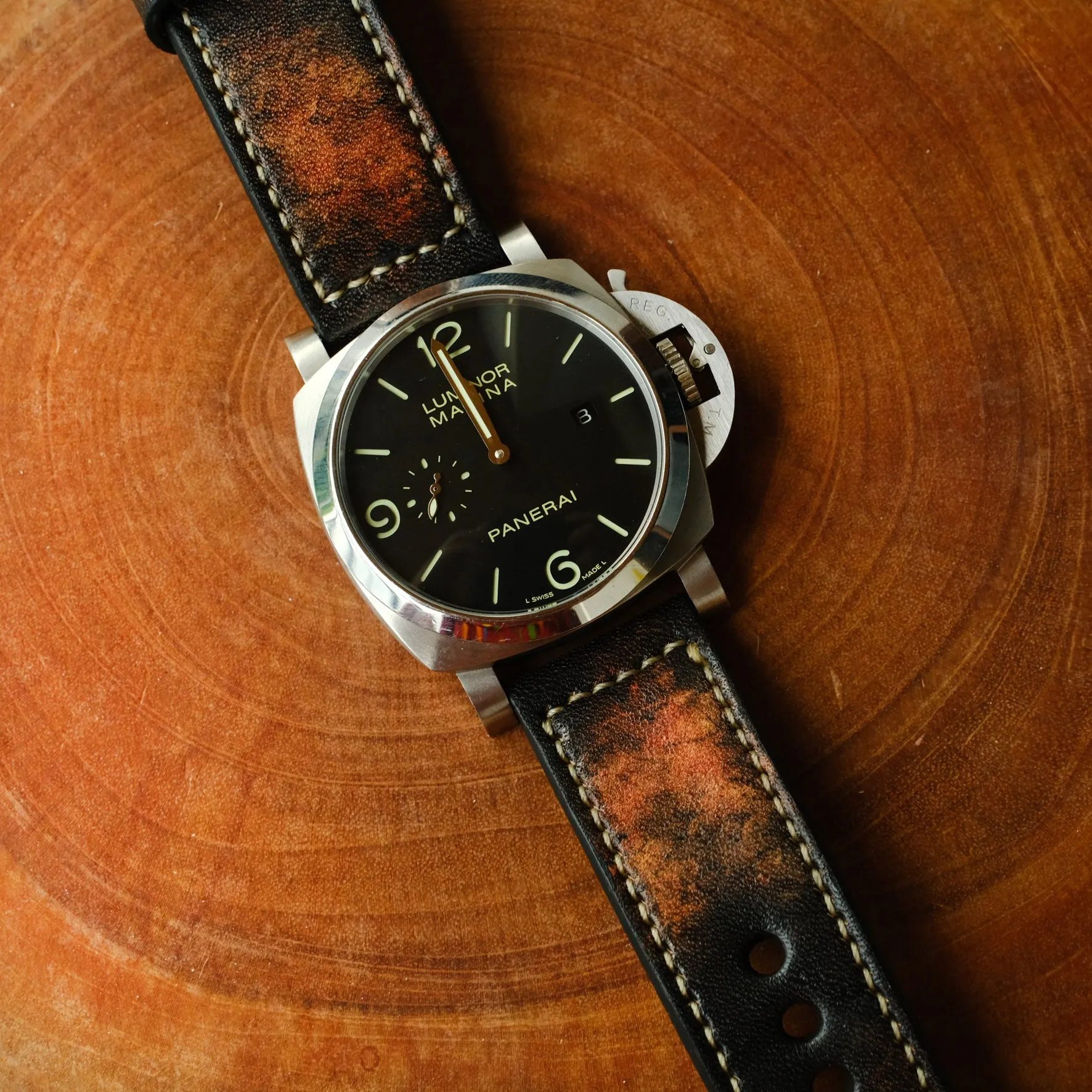 Panerai strap For Officine Panerai Luminor Marina Radiomir PAM 22mm 24mm 26mm Band Handmade Leather Straps