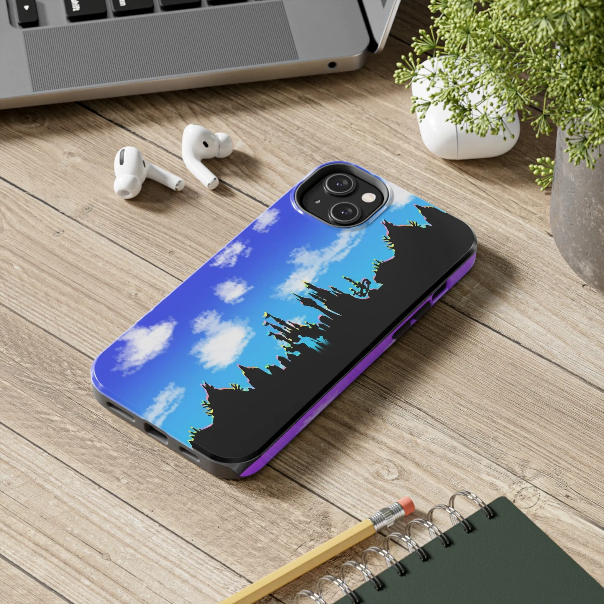 Park Border Skyline Silhouette Ride Phone Case Gift Inspired Fan Art Movie