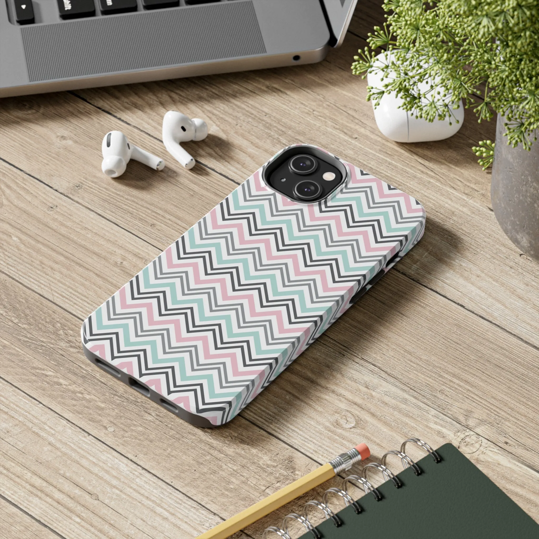 Pastel Chevron print design Tough Phone Case compatible with a large variety of iphone models