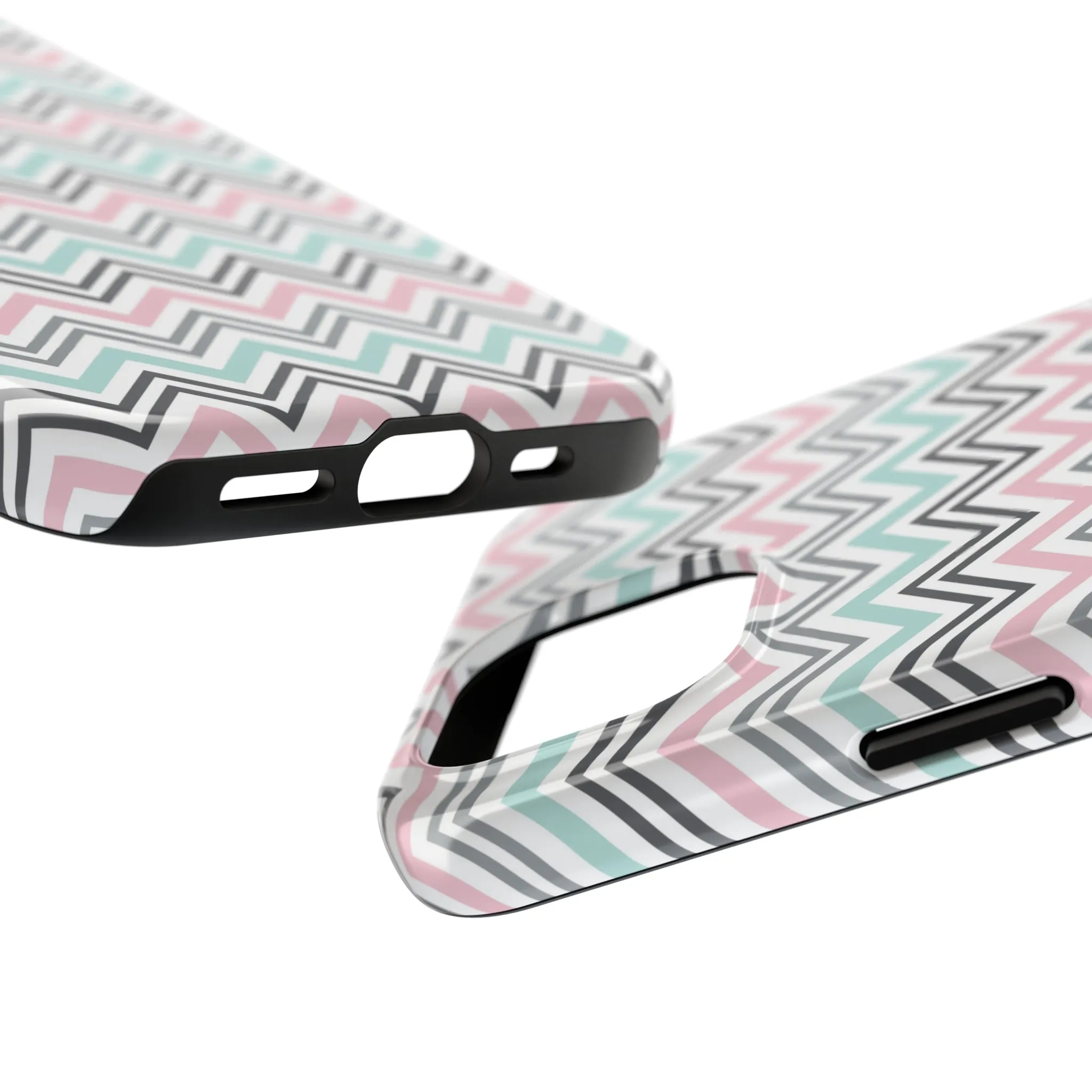 Pastel Chevron print design Tough Phone Case compatible with a large variety of iphone models