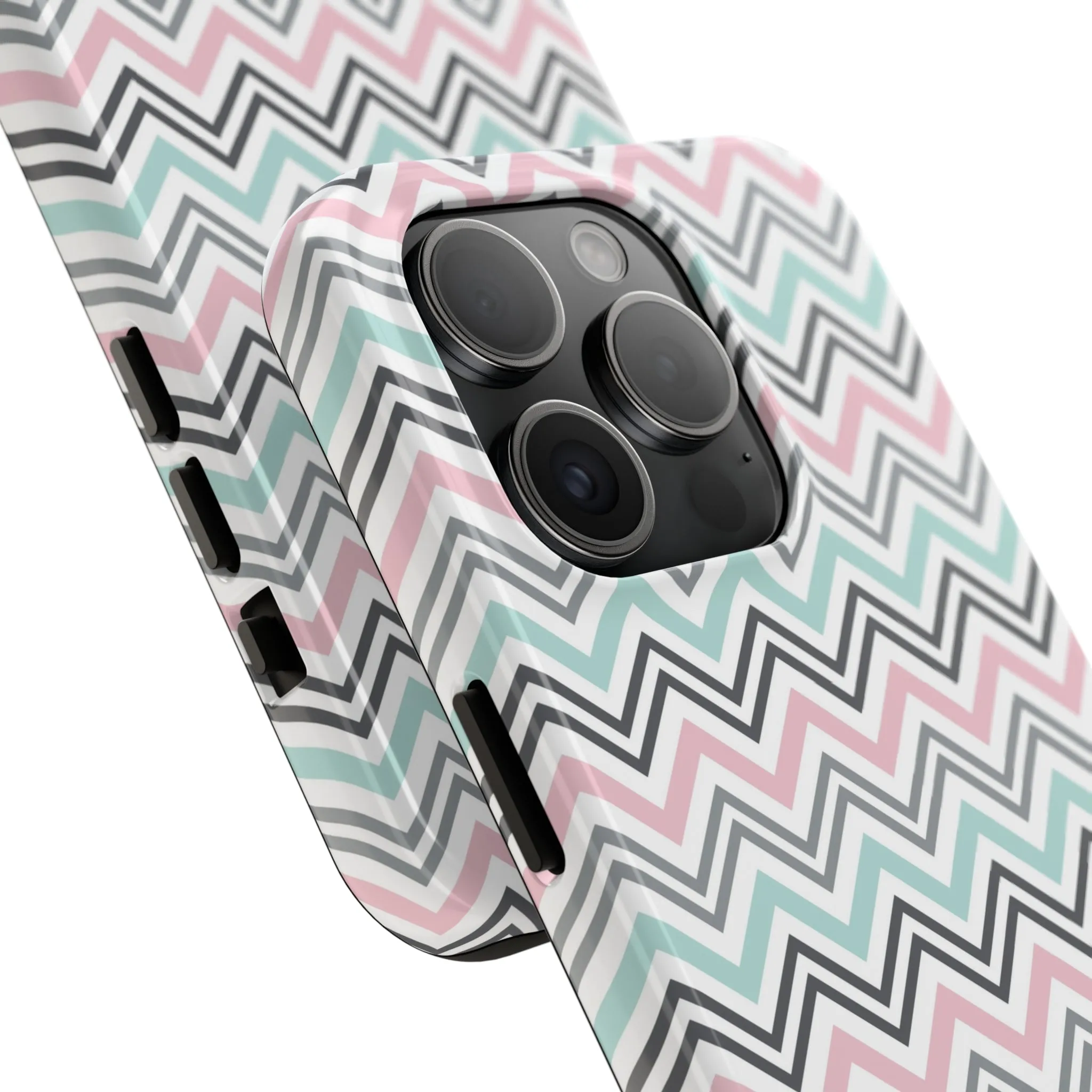 Pastel Chevron print design Tough Phone Case compatible with a large variety of iphone models