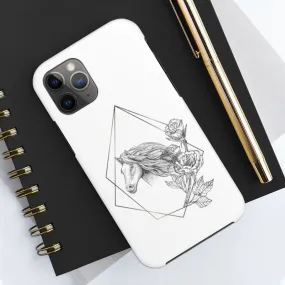 Phone Case Geometric Floral Horse Tough Phone Case