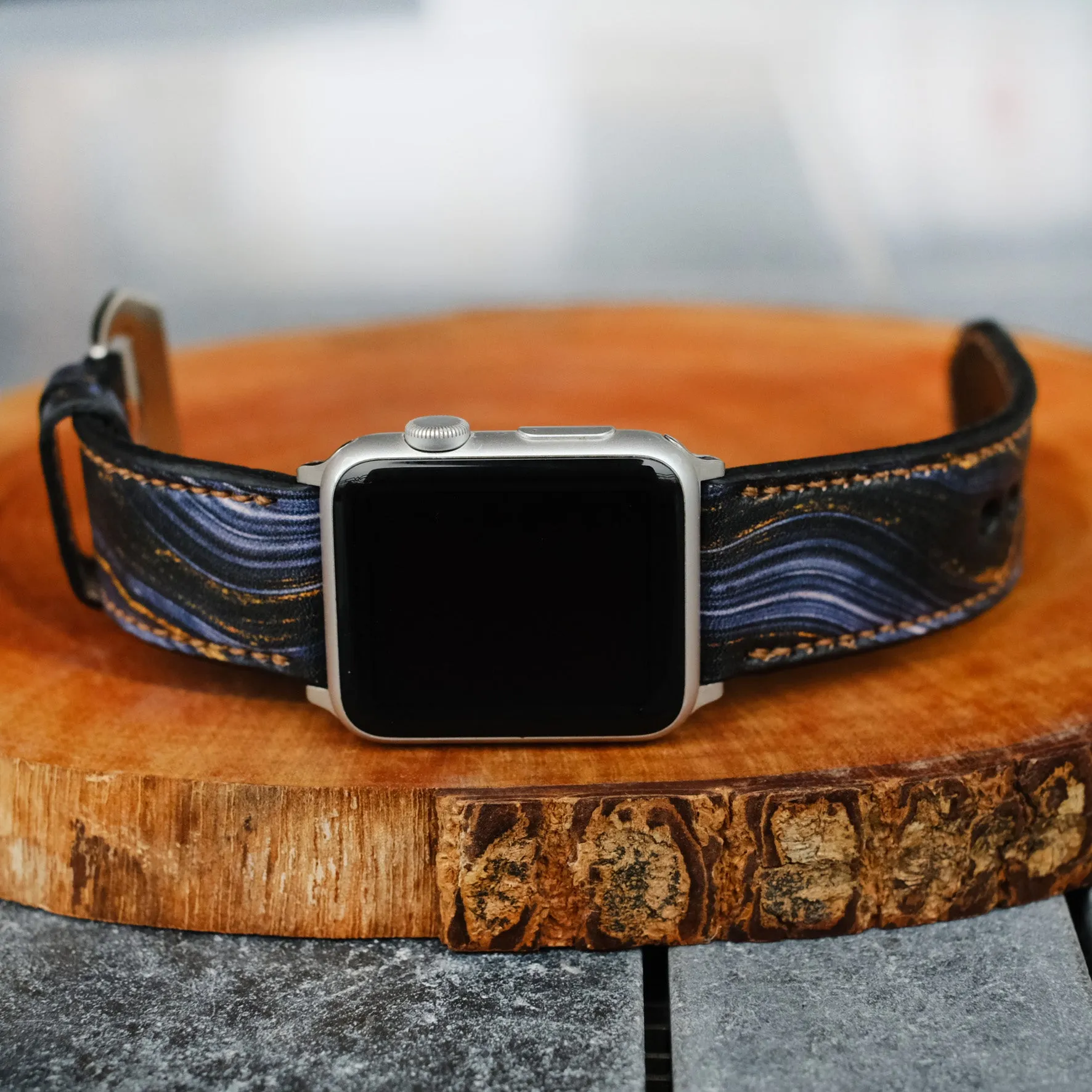 Resin Leather Strap For Apple Watch All Series