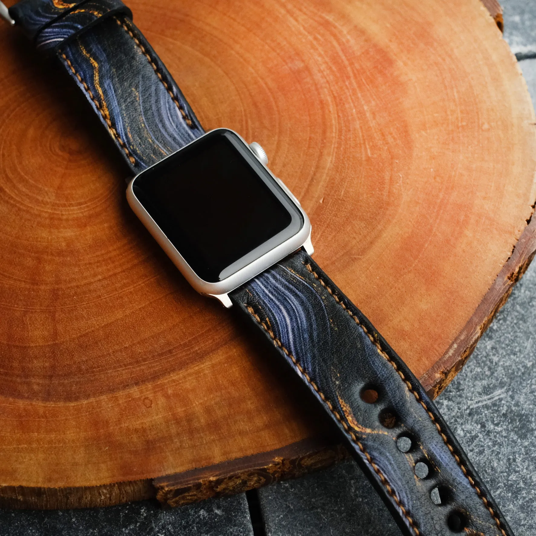 Resin Leather Strap For Apple Watch All Series