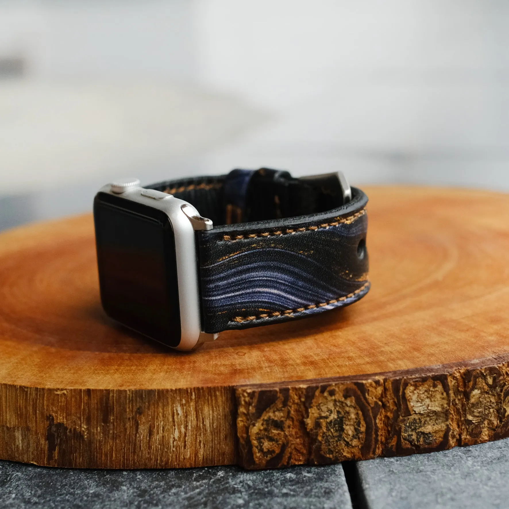 Resin Leather Strap For Apple Watch All Series