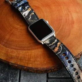 Resin Pattern Leather Strap For Apple Watch All Series by ruslieco