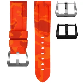 RUBBER STRAP FOR BREITLING BENTLEY MOTORS T - ORANGE CAMO