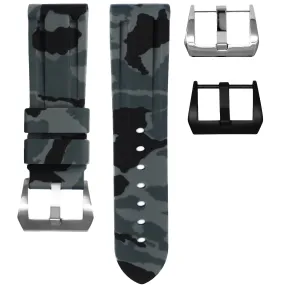 RUBBER STRAP FOR BREITLING NAVITIMER - GRAPHITE CAMO