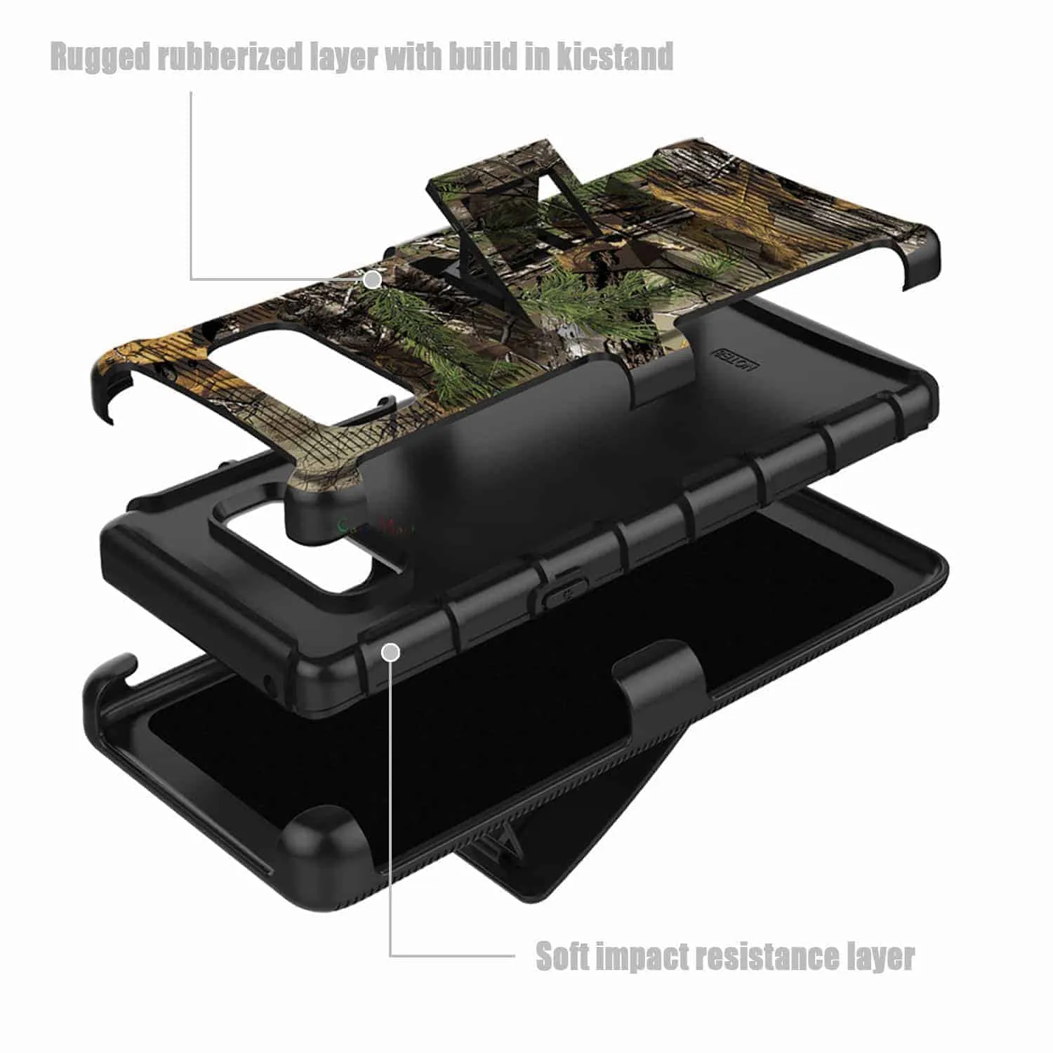 Samsung Galaxy Note 8 Armor Holster Clip Rugged Case RealTree Camo