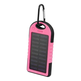 Setty Solcelle Powerbank 5.000 mAh 10W 2 x USB-A - Pink