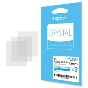 Spigen - Apple Watch 42mm Crystal Hard Surface Screen Protector 3 Pack