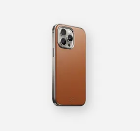 Titanium Leather Case | iPhone 15 Pro Max | Mokka Brown