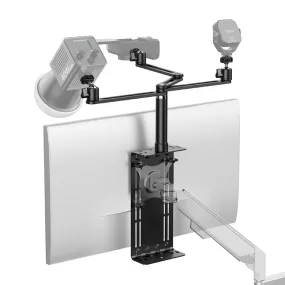 Ulanzi VS01 VESA Monitor Mount 3pcs Top Extension Arm for 27" Screens, 360 Degree Ball Head and Pole, 4kg Max Load Capacity, Multi 1/4" Screw and Locating Holes for Desktop Live Streaming, Podcasting