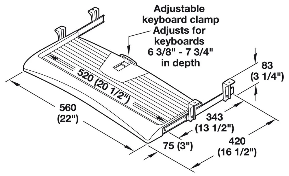 Under Desk Keyboard Tray