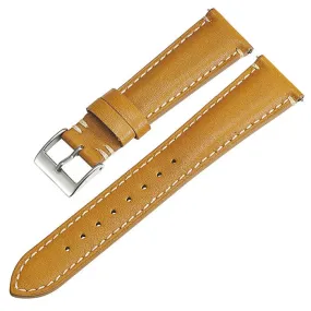 Vintage Double Stitched Calf Leather Strap 20 / 22