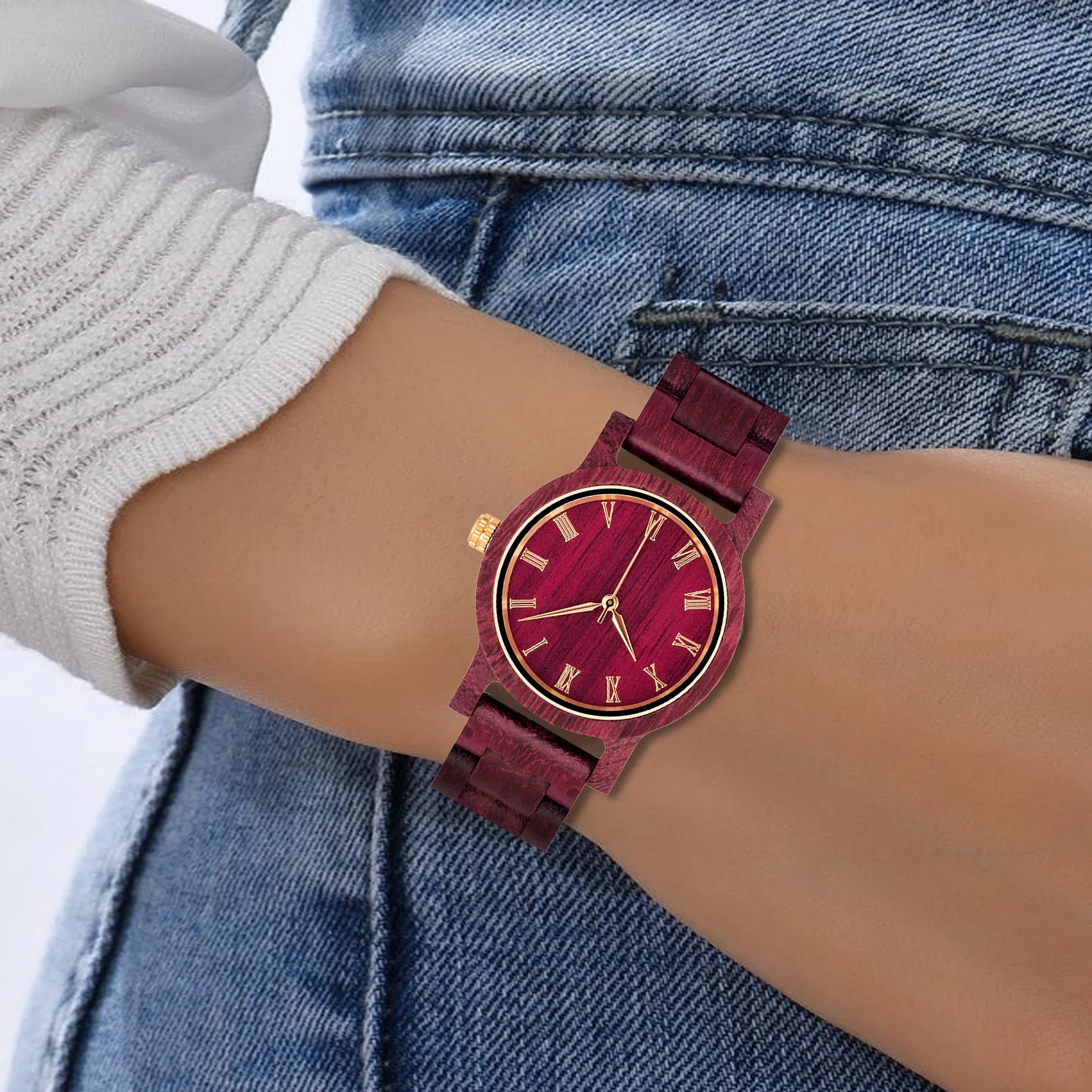 Volga - Red Sandalwood Minimal Watch