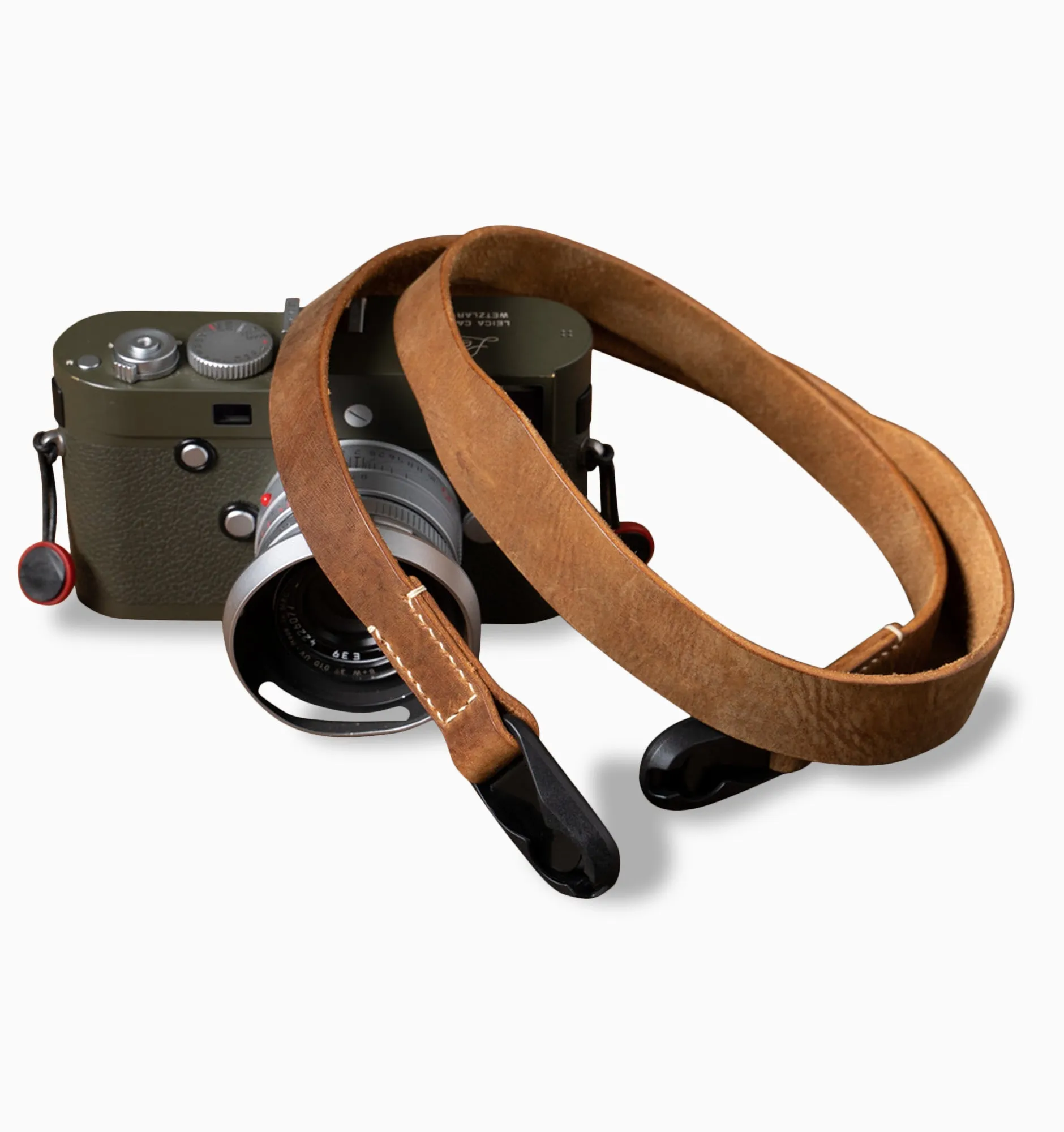 Wotancraft Full Leather Camera Neck Strap Tapered (Peak Design Anchor Link)