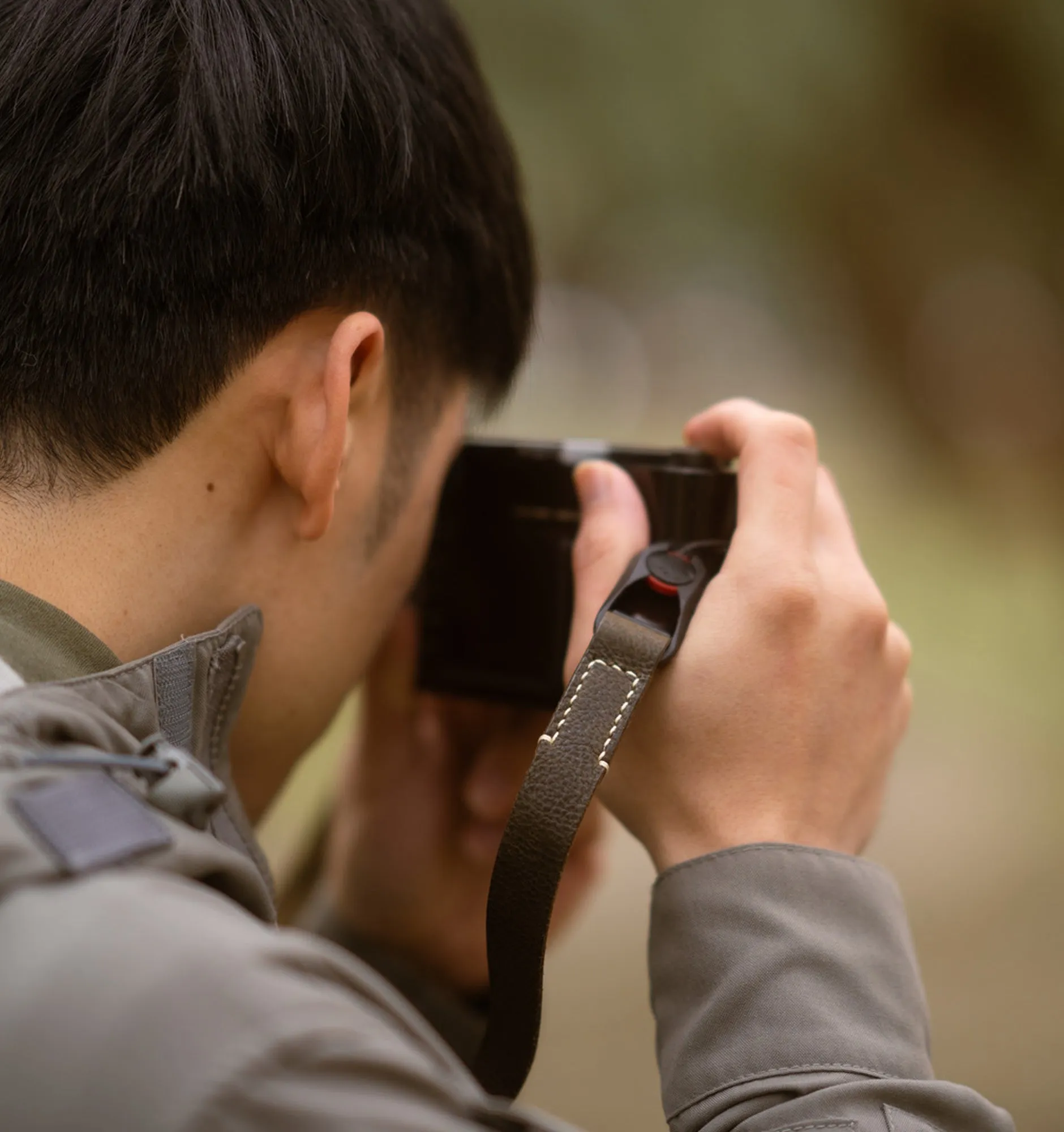 Wotancraft Full Leather Camera Neck Strap Tapered (Peak Design Anchor Link)